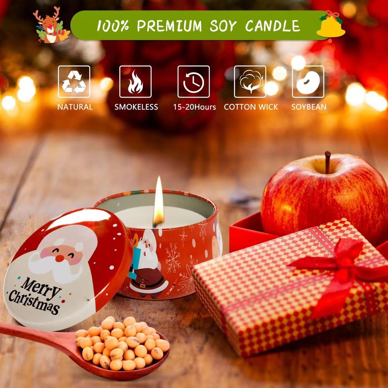 Bszatan Cinnamon Apples candle for cozy gatherings
