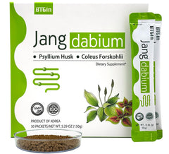 BTGIN Jangdabium psyllium husk granules packet for on-the-go fullness.