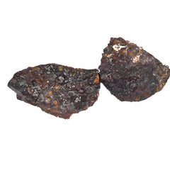 BTMDECOR hematite rough stones close-up showing metallic sheen for focus.
