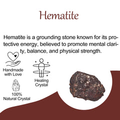 BTMDECOR hematite crystals arranged for meditation and energy balancing.