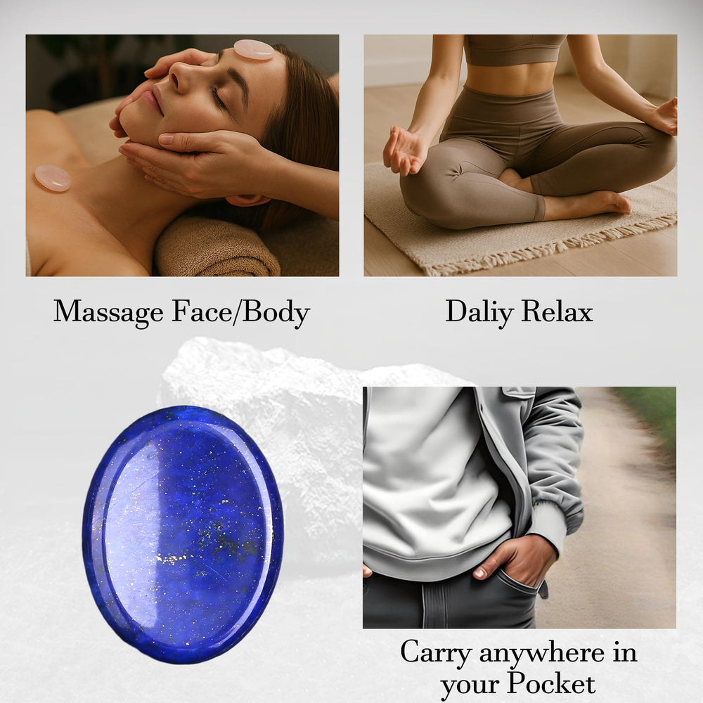 BTMDECOR lapis lazuli worry stone ideal as a mindful gift.
