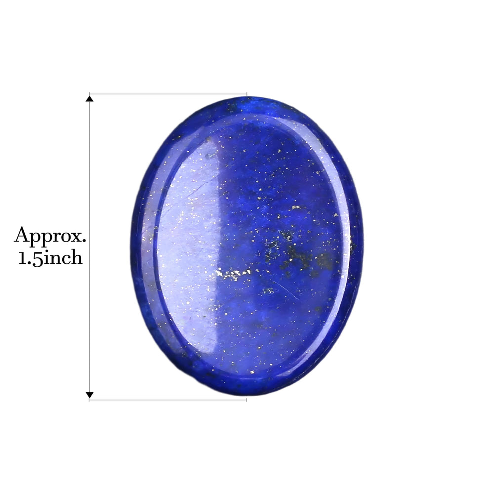 BTMDECOR lapis lazuli worry stone handheld size for grounding.