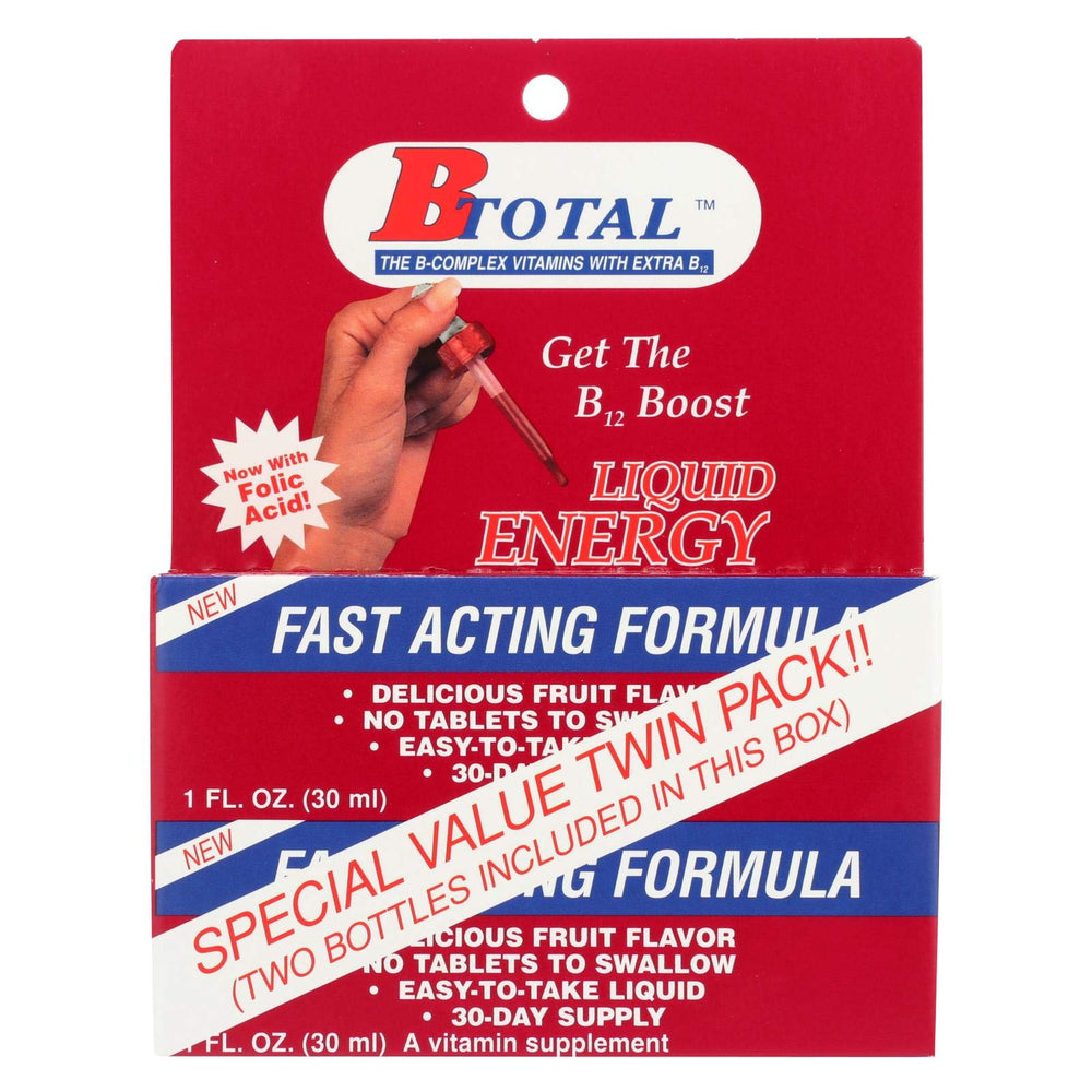 BTotal Sublingual B12 Twin Pack box offering a quick energy mood boost