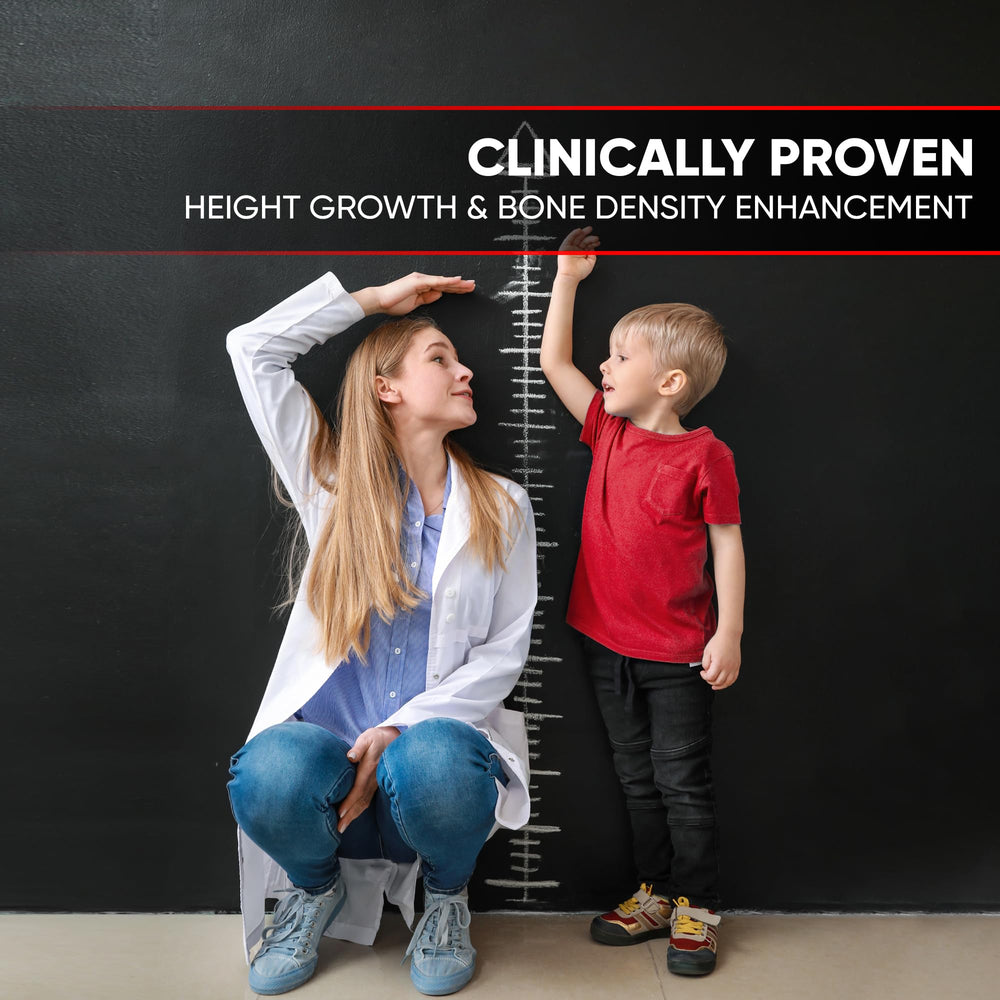 BTQ Biotequelab height growth with vitamins D3 and K2 for bone nutrition and balance.