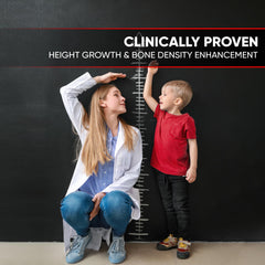 BTQ Biotequelab height growth with vitamins D3 and K2 for bone nutrition and balance.
