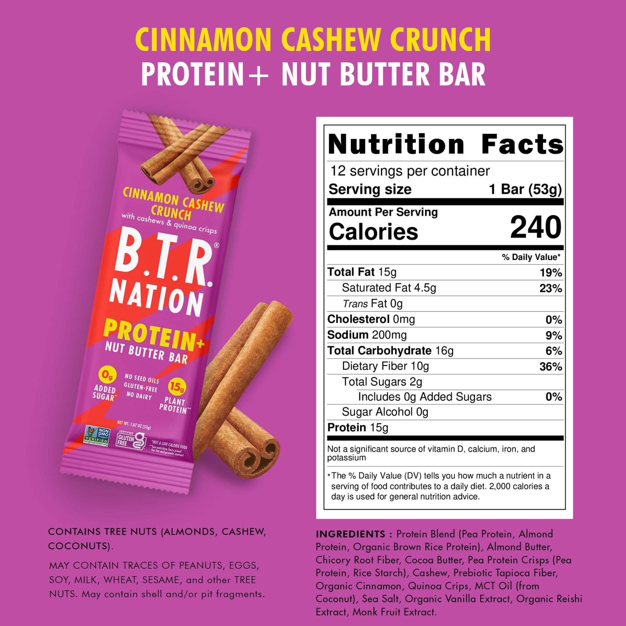 12-bar pack of B.T.R. Nation displayed for convenient keto-friendly snacking