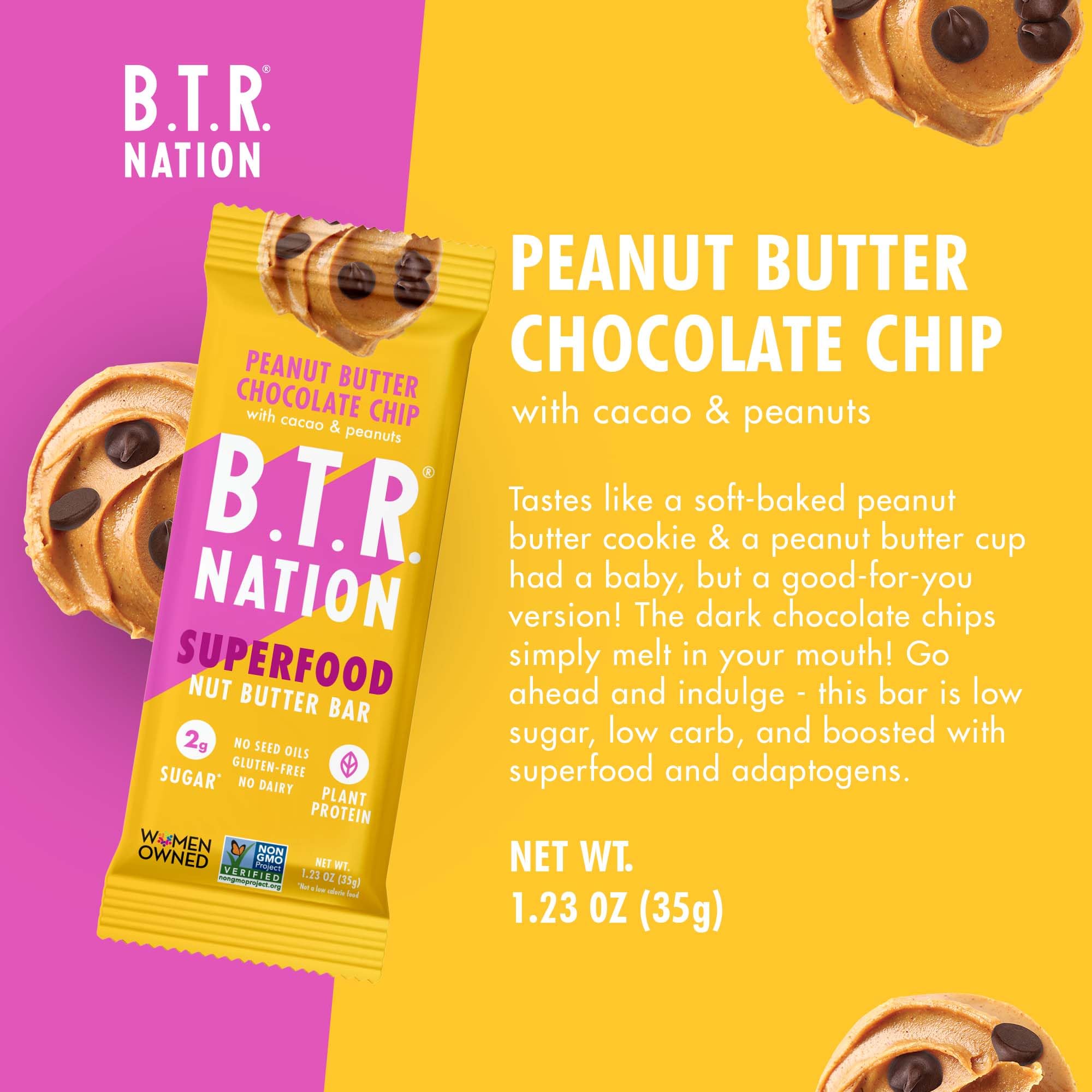 B.T.R. Nation vegan keto bliss with melted dark chocolate chips.