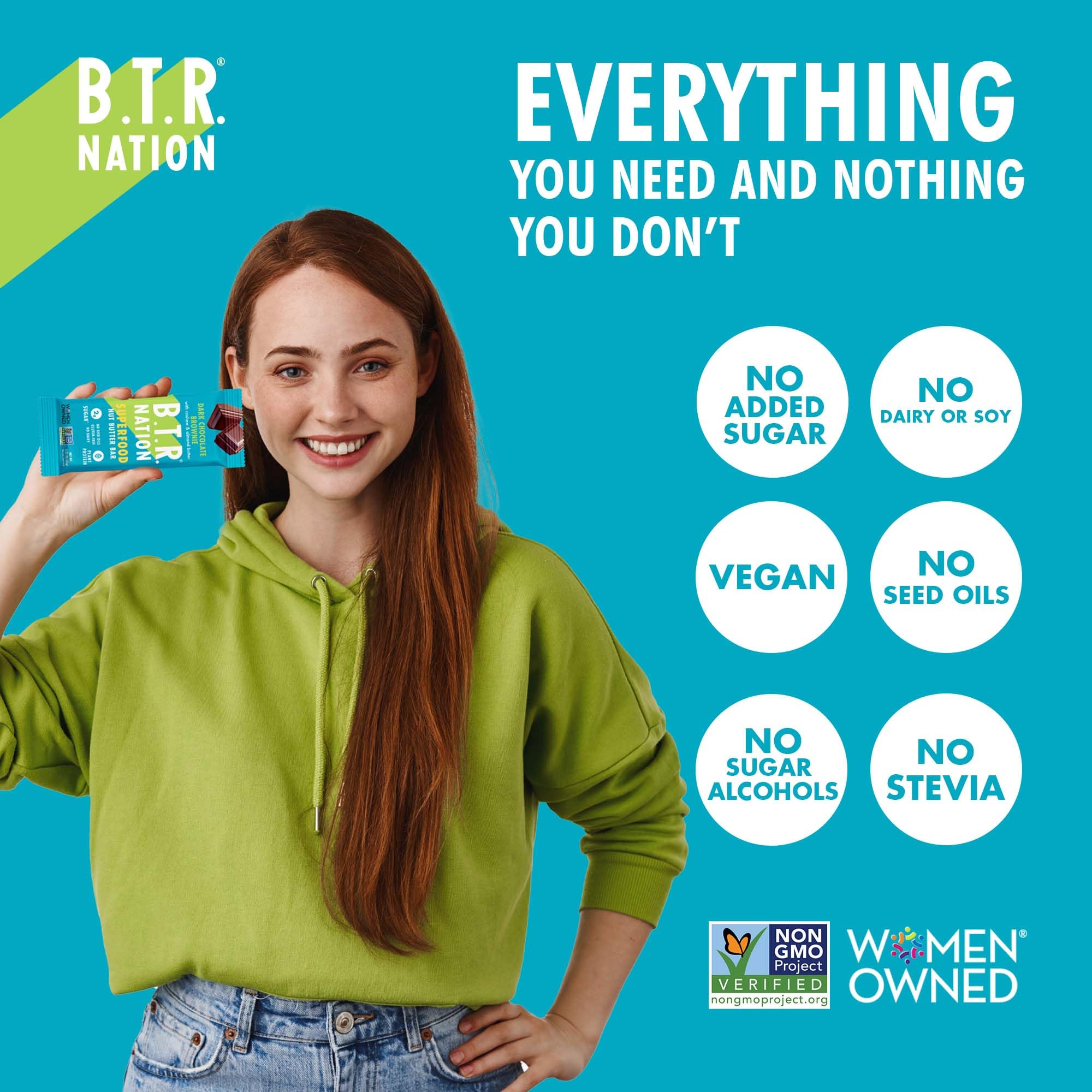 B.T.R Nation keto bar mission women-owned branding inspires mindful snacking
