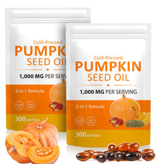 BTSE pumpkin seed oil bottle showing cold-pressed extract for daily use.