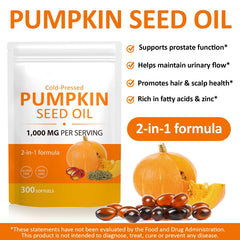 BTSE pumpkin seed oil softgels arranged for convenient daily supplementation.