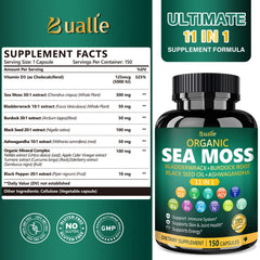 Bualle Black Seed Oil Capsules closeup highlighting concentrated nutrients