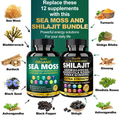 Close-up of Bualle Sea Moss capsules highlighting natural minerals for balanced nutrition.