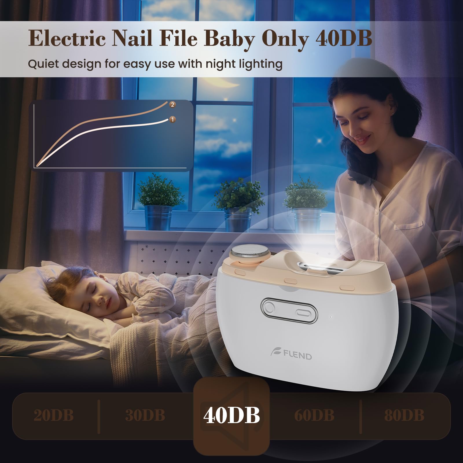 Bubbacare 2-in-1 nail clipper-grinder showcasing dual functionality