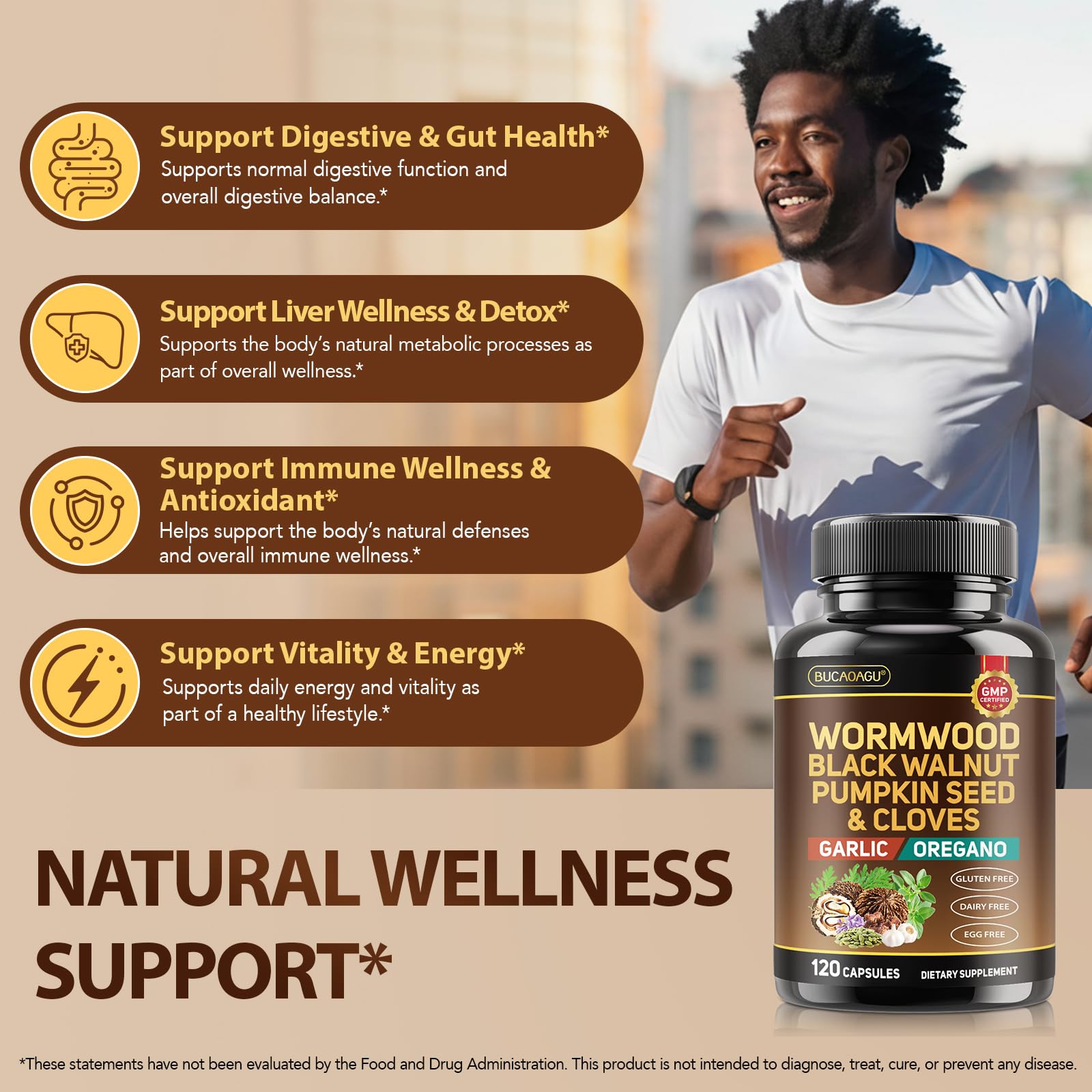 BUCAOAGU black walnut capsules support balanced digestion