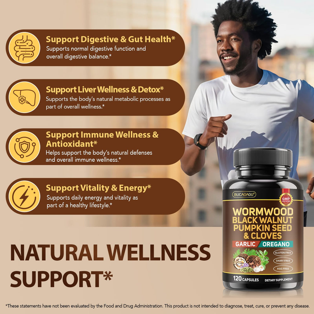 BUCAOAGU black walnut capsules support balanced digestion