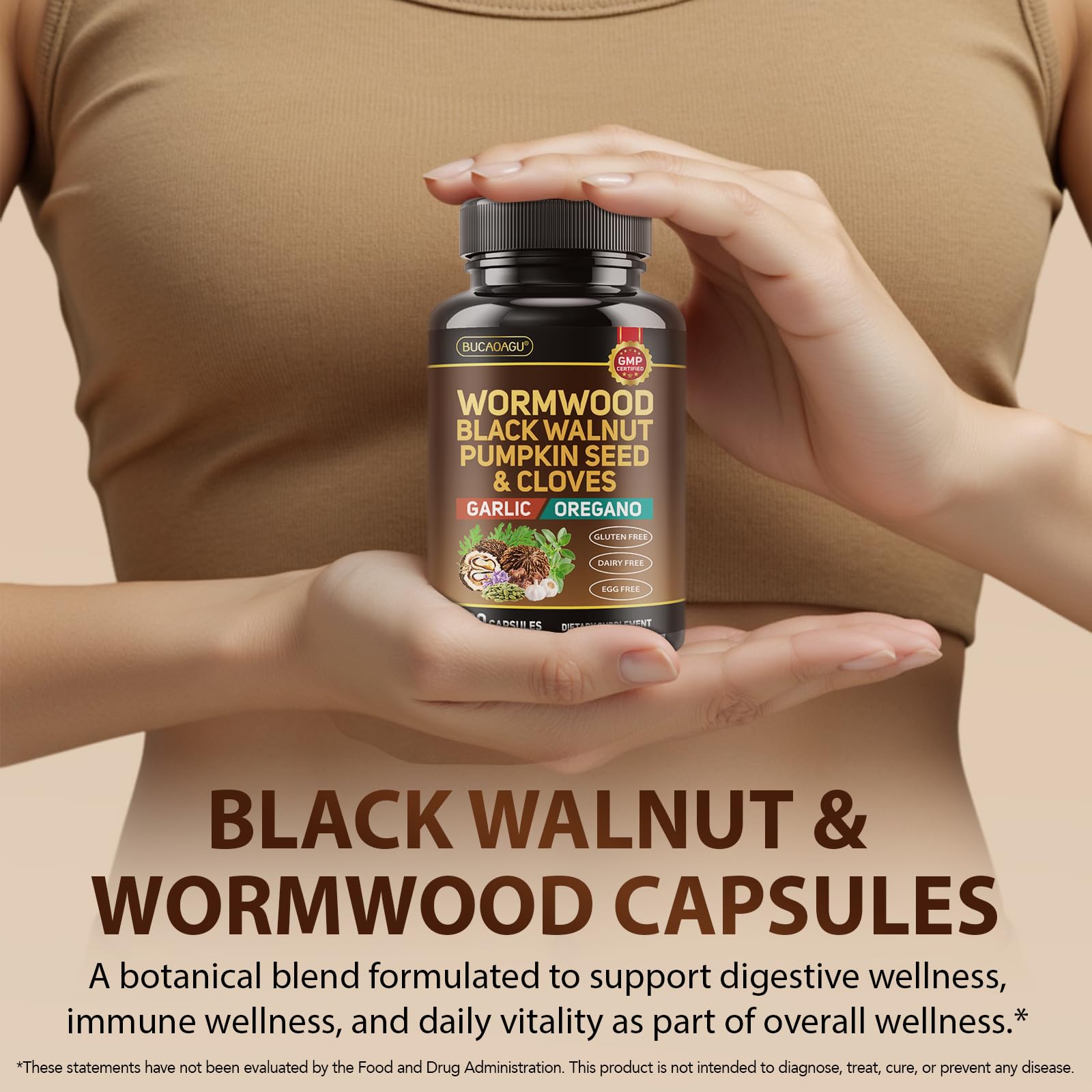 BUCAOAGU probiotic capsules help maintain gut balance