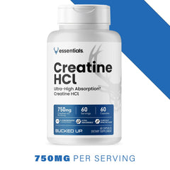Bucked Up Creatine HCl unflavored capsules for easy, mess-free consumption.