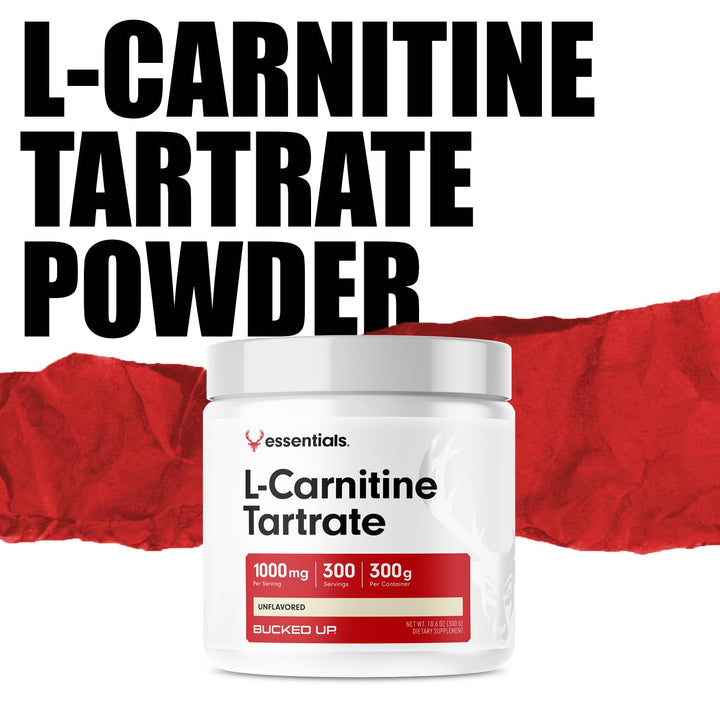 Bucked Up L-Carnitine Tartrate powder serving provides 1000mg per scoop.