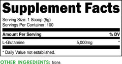 Bucked Up L-Glutamine 500g powder pour, seamless addition to smoothies.