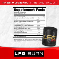 Bucked Up LFG Pre Workout tropical scoop with canister for precise workout servings