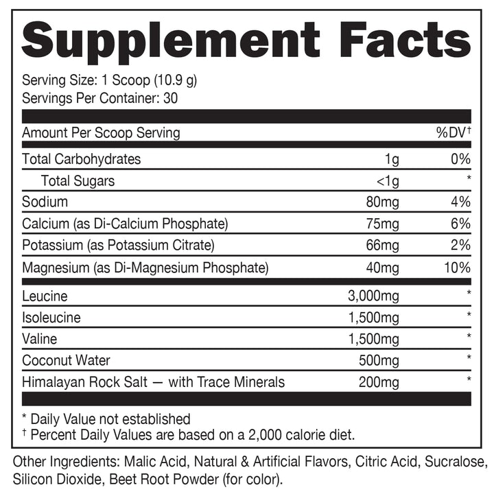 Bucked Up Original BCAA Miami serving scoop for easy dosing.