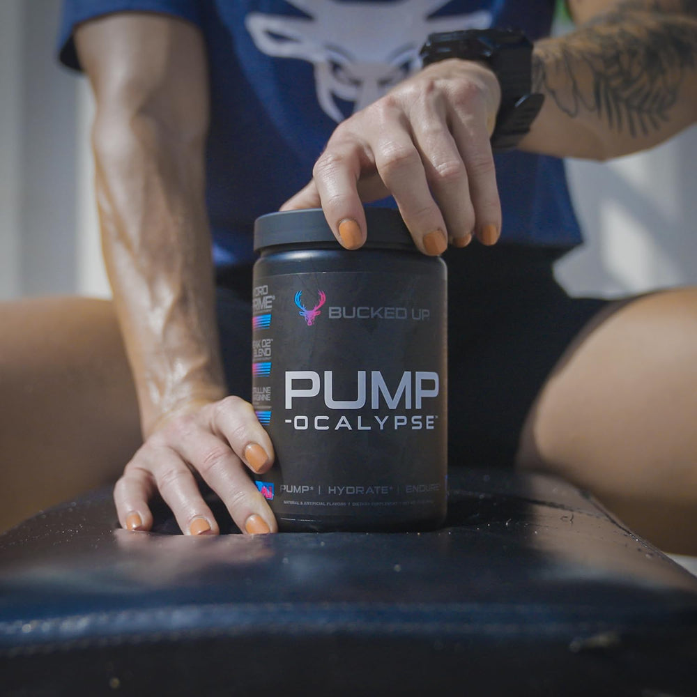 Bucked Up Pump-ocalypse Miami packaging front with bold branding
