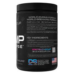 Bucked Up Pump-ocalypse Miami powder scoop display for pre-workout readiness