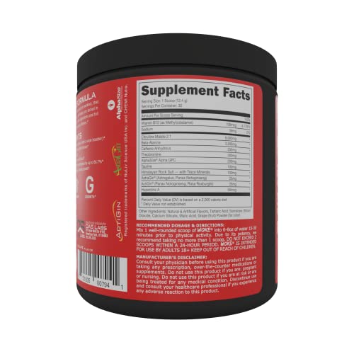 Bucked Up WOKE tub label close-up shows transparent nutrition and ingredients.
