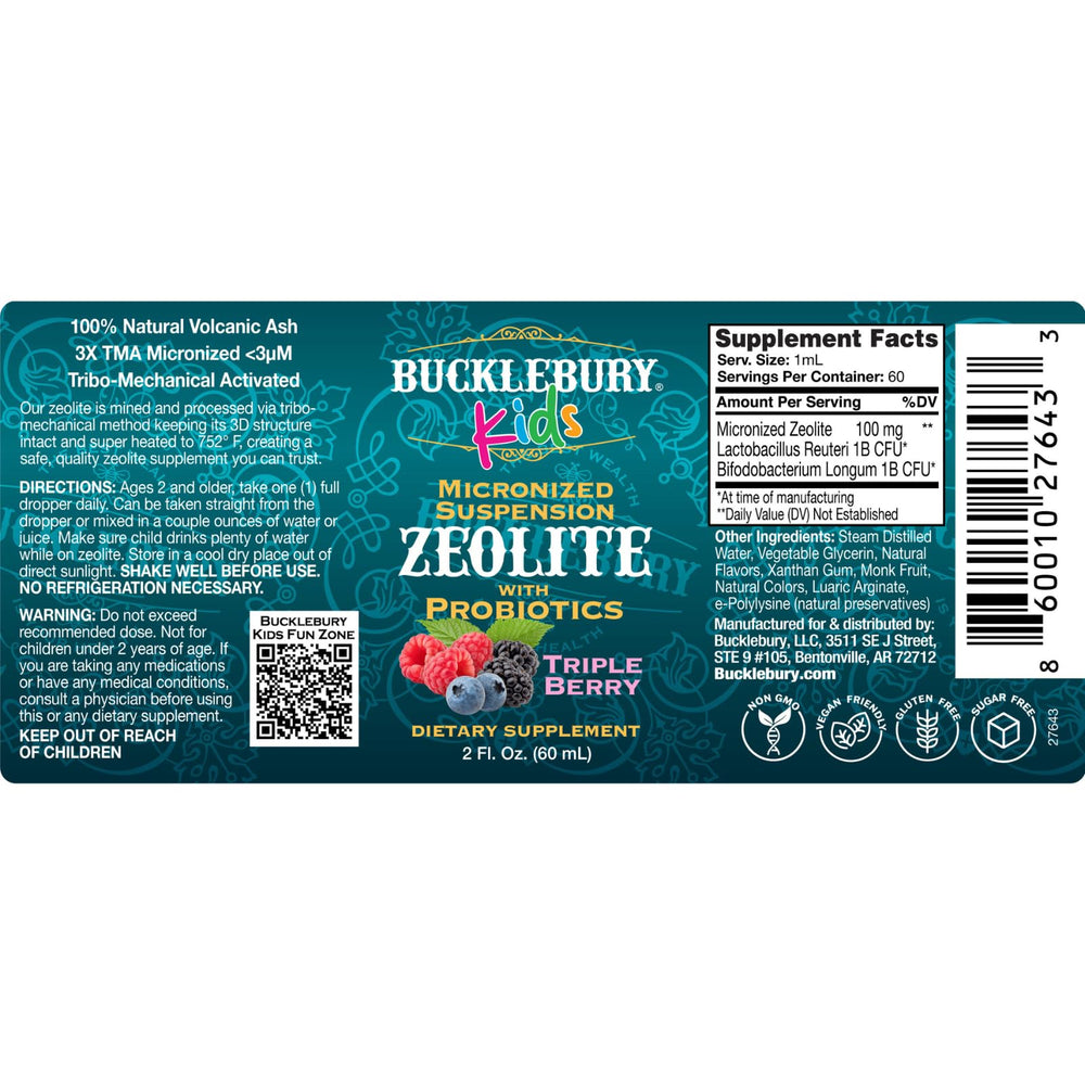 Bucklebury Kids Digestive and wellness support visuals on packaging