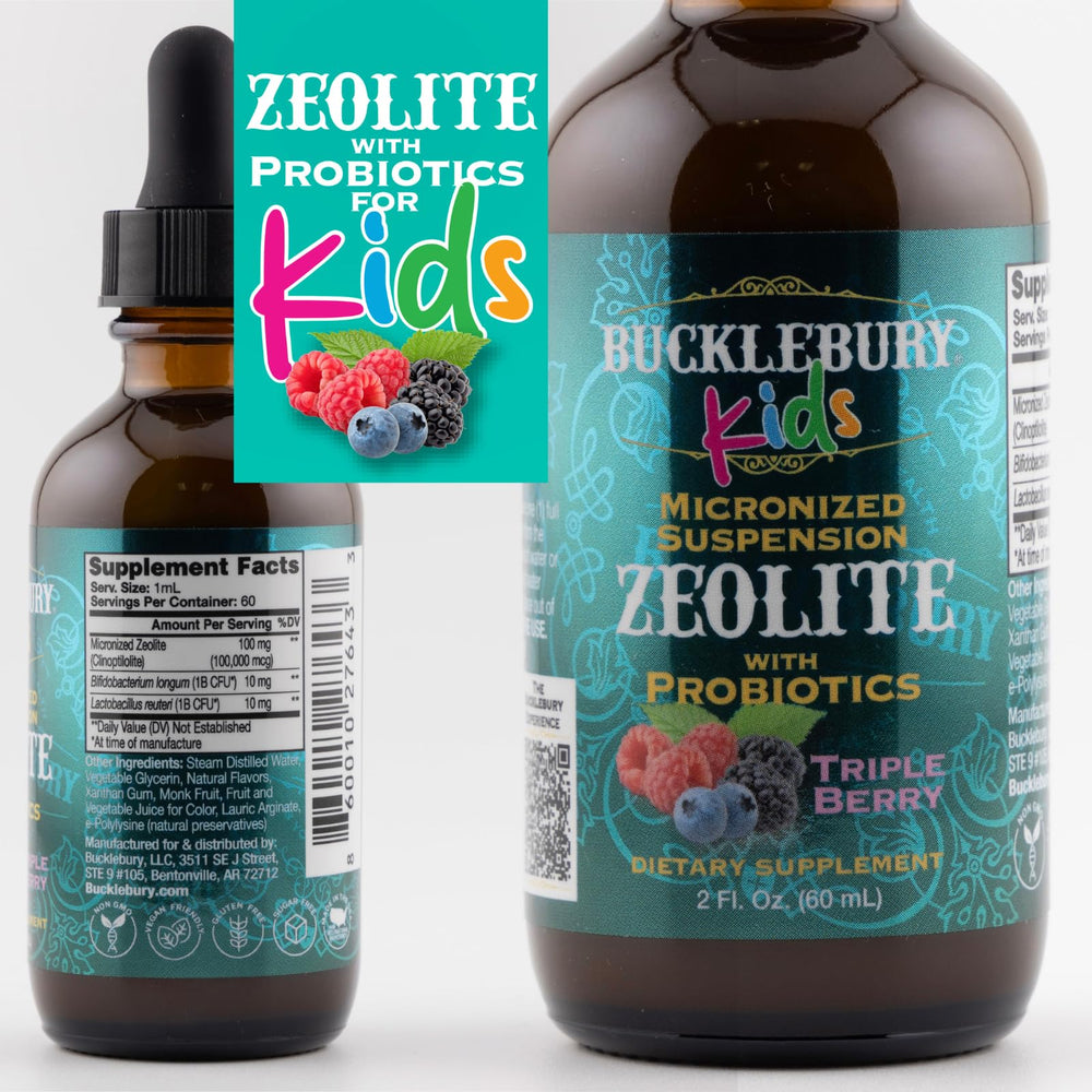 Bucklebury Kids probiotics dropper demonstrates combined detox and gut support
