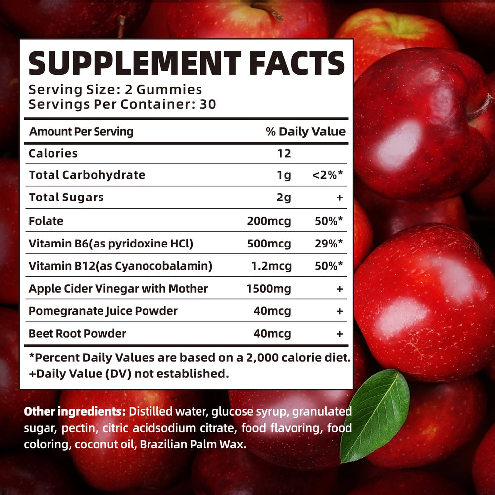 BucolicoBuy Keto ACV Gummies label closeup shows B6 and B12 support for energy.
