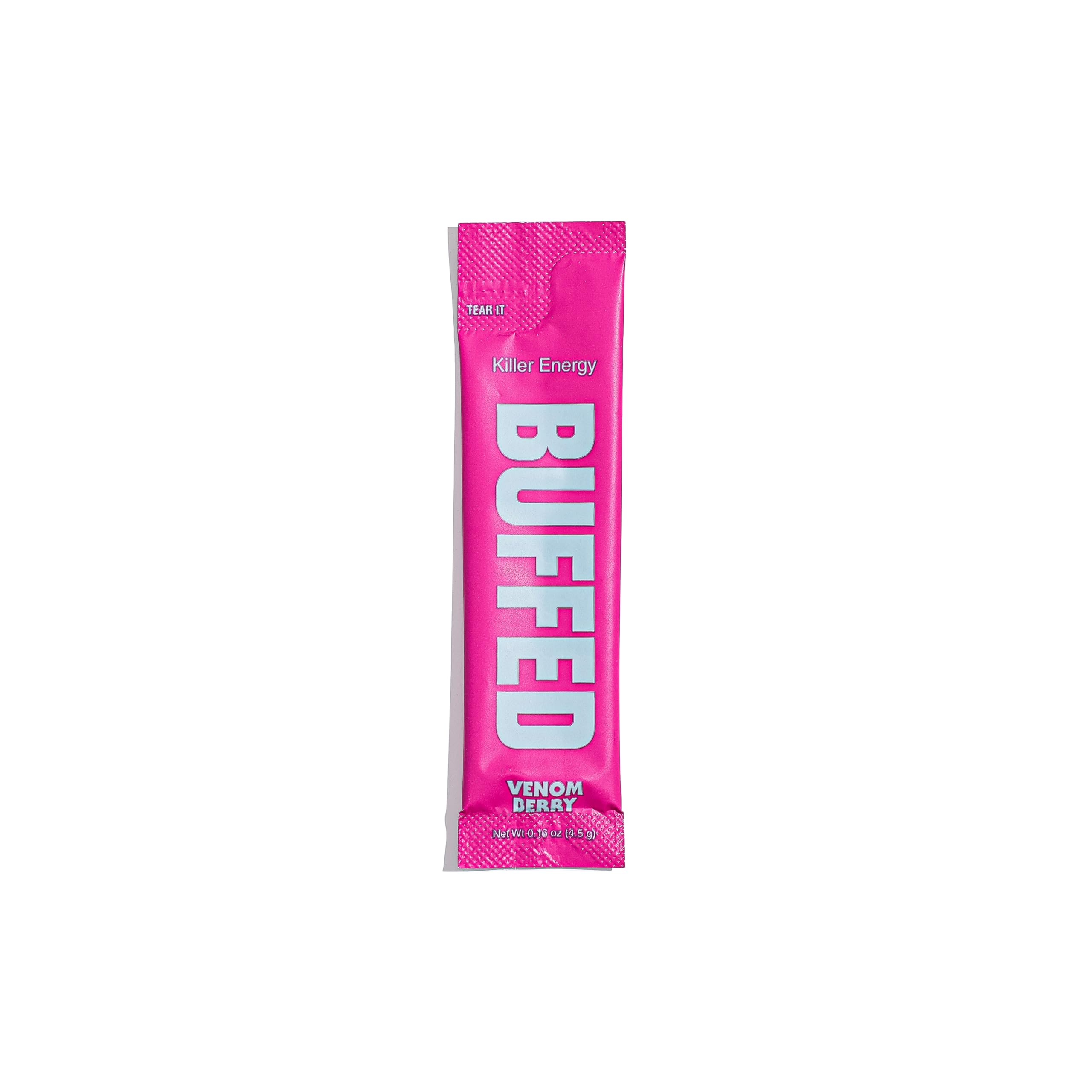 BUFFED powder dissolving in water for a refreshing lift