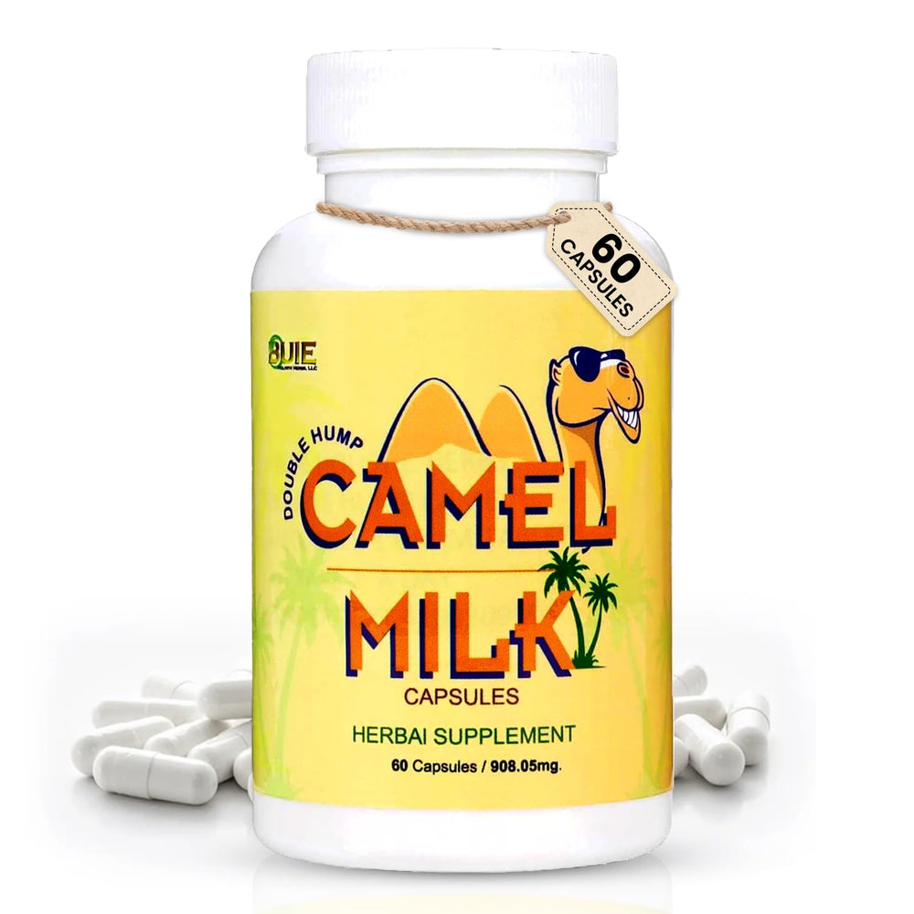 BUiE Camel Milk Capsules pack highlights convenient daily immunity support.