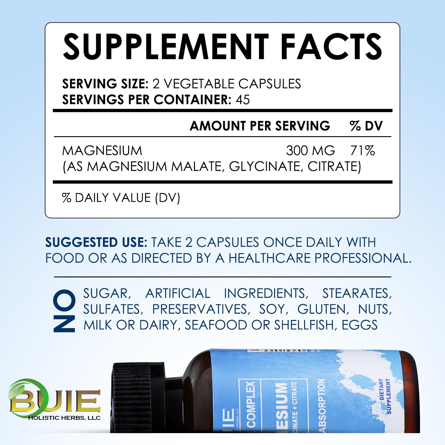 Buie Triple Magnesium 90-capsule pack for ongoing daily use.