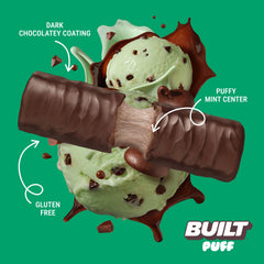 Built Bar Puff Mint Chip serving size ready for quick consumption.