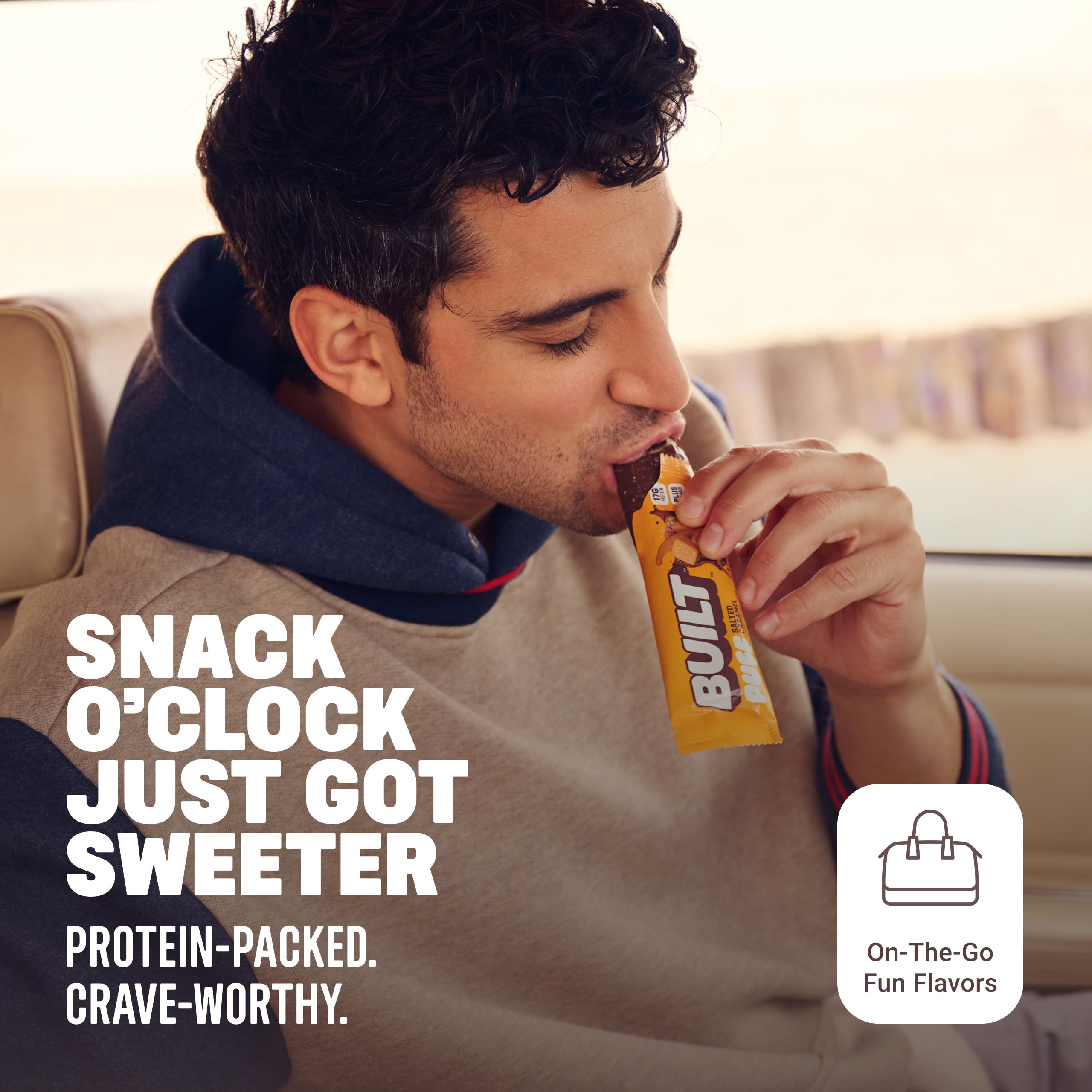 Built Bar Puff Salted Caramel on-the-go snacking ideal for busy days.