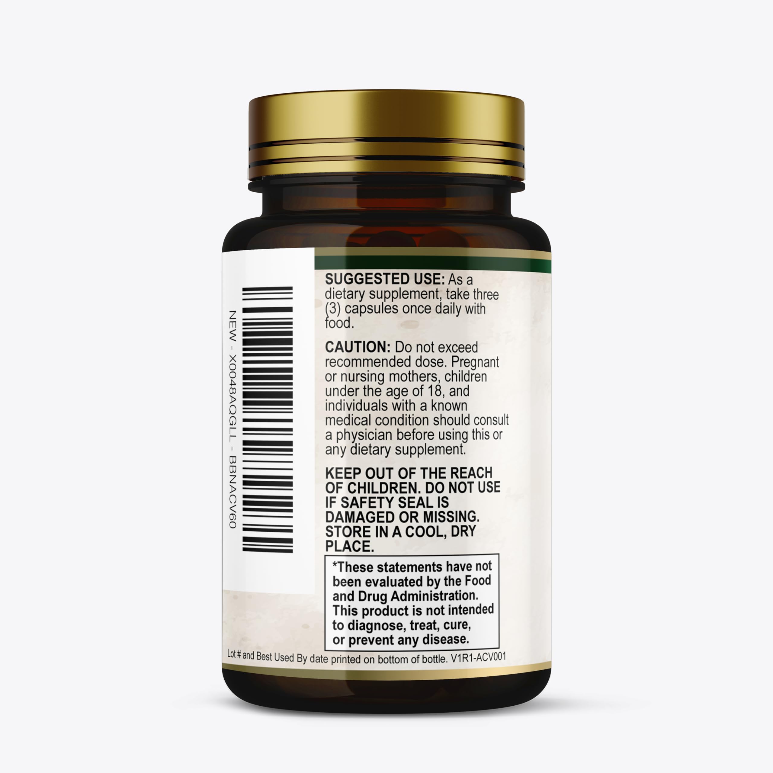 Built by Nature ACV capsules on a kitchen counter with fresh fruit imagery.