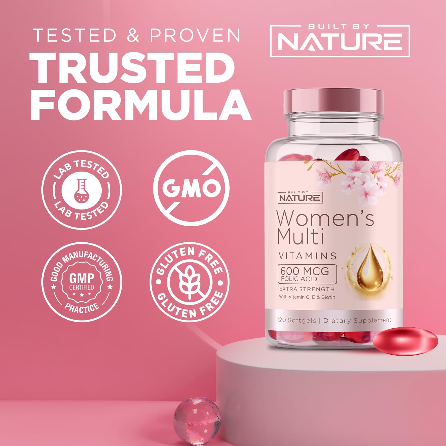 Built by Nature immune-support softgel closeup for everyday resilience.