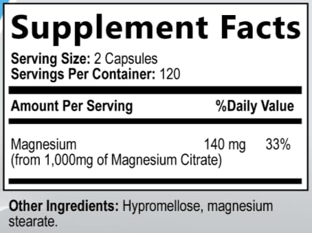 Built by Nature Magnesio Citrato 1000mg apto para dietas veganas.