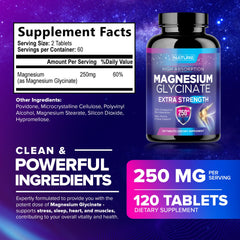 Built By Nature Magnesium Glycinate tablets close-up showing purity.