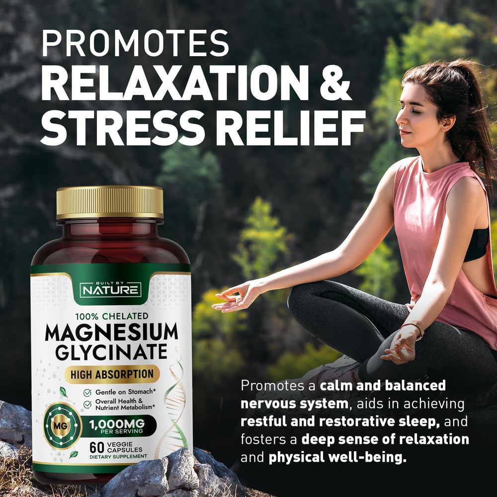 Built By Nature Magnesium Glycinate vegan symbol on packaging.