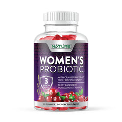 Built by Nature Probiotics for Women bottle with gummies supports daily digestive balance.