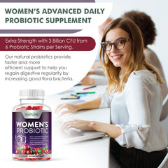 Built by Nature Probiotics for Women cranberry-infused gummy suggesting urinary tract health support.