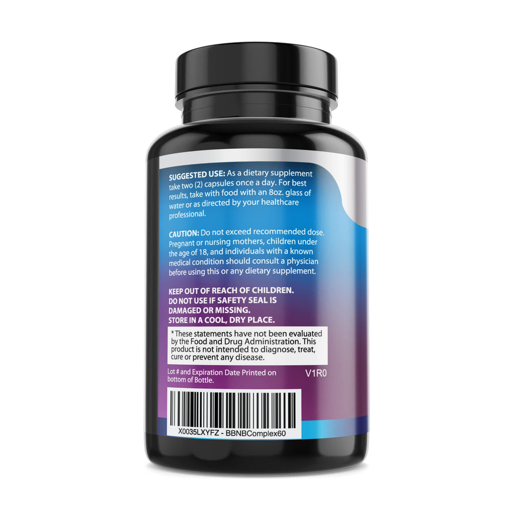 Built By Nature Super B Complex bottle on desk suggests easy daily intake.
