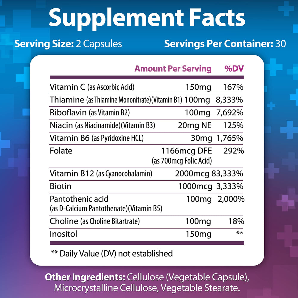 Built By Nature Super B Complex vegan non-GMO claim highlights dietary suitability.