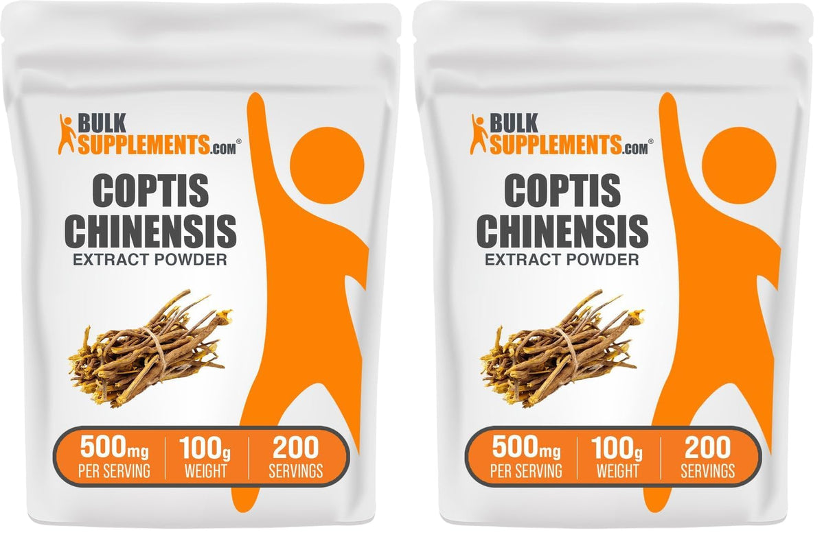 BulkSupplements Coptis Chinensis extract powder bottle for daily wellness support