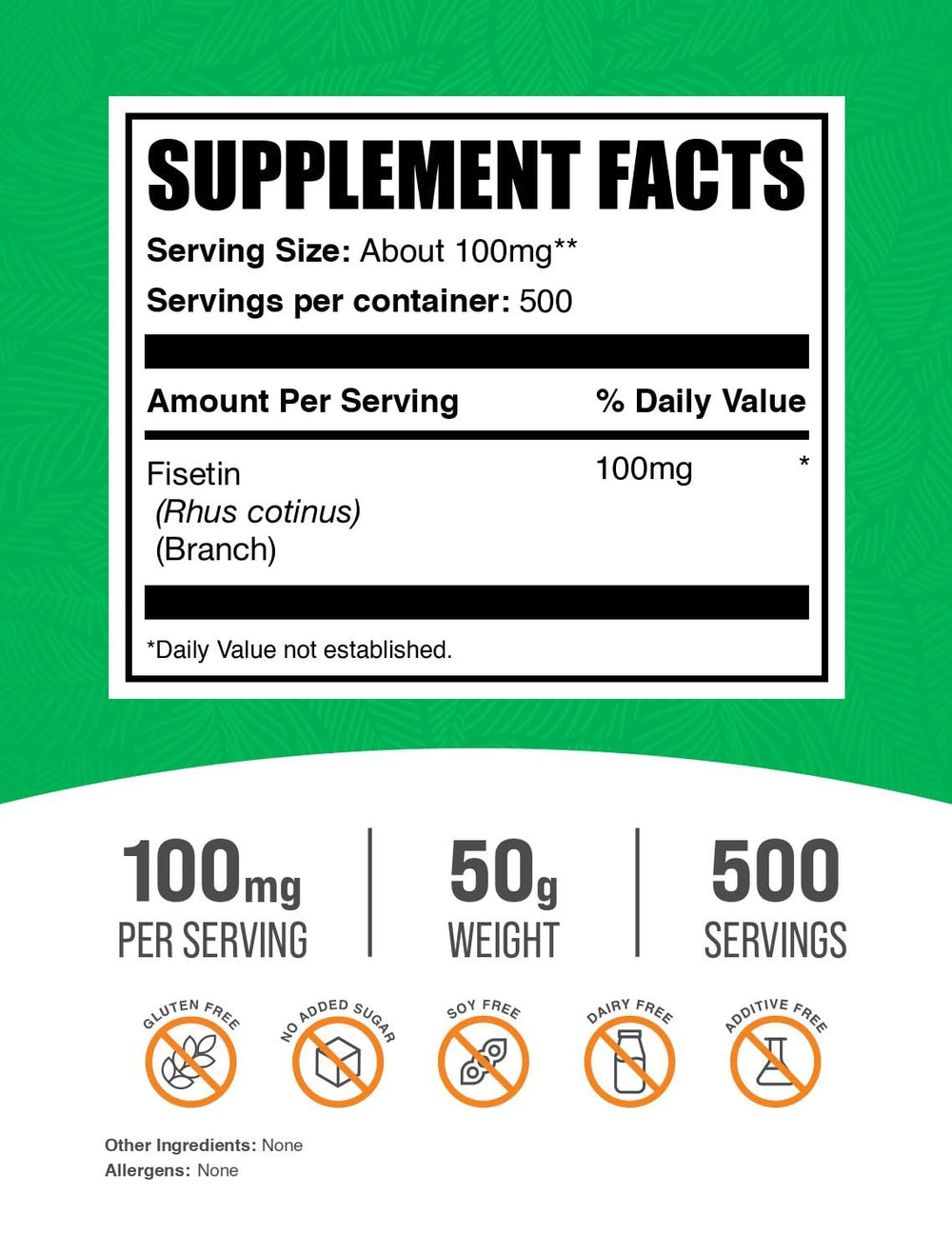 BulkSupplements Fisetin powder with spoon scoop ready to mix for easy dosing