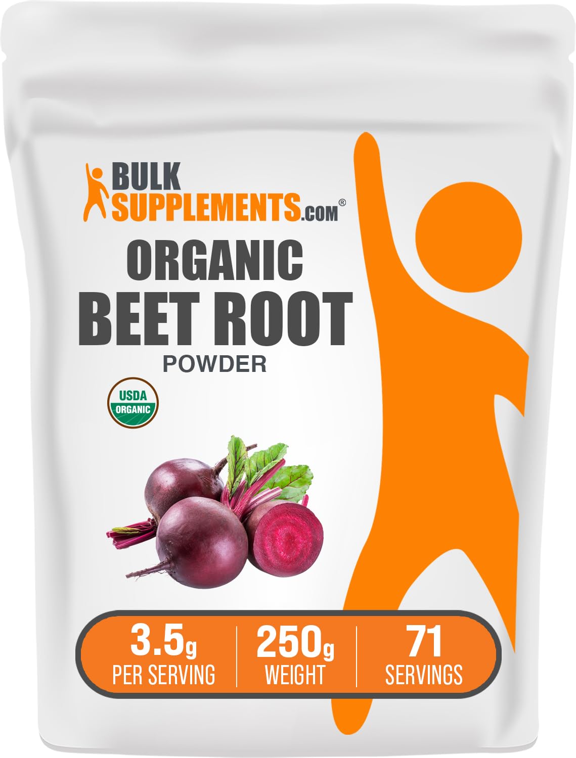 BulkSupplements Organic Beet Root Powder pack-shot for everyday wellness