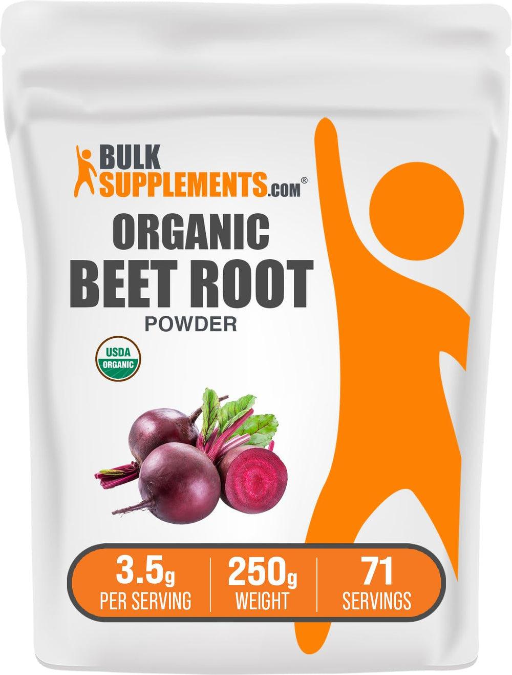 BulkSupplements Organic Beet Root Powder pack-shot for everyday wellness