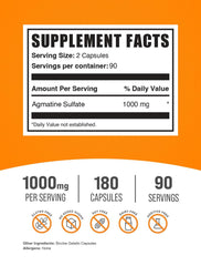 BulkSupplements Agmatine Sulfate Capsules two-capsule daily dose